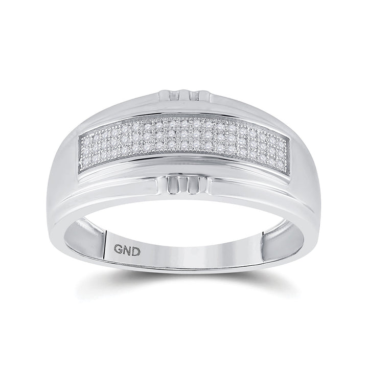 1/6CT-DIA MICRO-PAVE MENS BAND 10 Daisy Joyeria