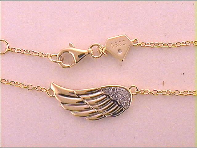 1/20CT-DIA ANGEL WING BRACELET Daisy Joyeria