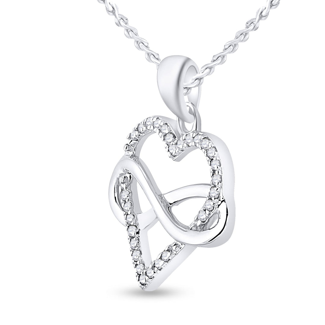 1/6CTW-DIA P1 GIFT HEART PENDANT Daisy Joyeria