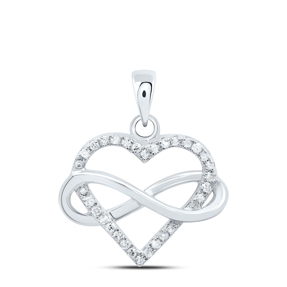 1/6CTW-DIA P1 GIFT HEART PENDANT Daisy Joyeria