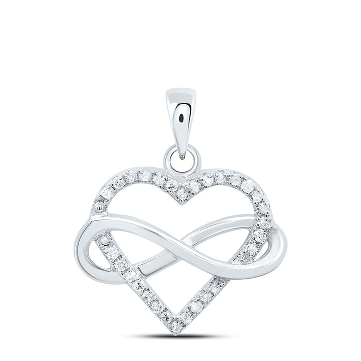 1/6CTW-DIA P1 GIFT HEART PENDANT Daisy Joyeria