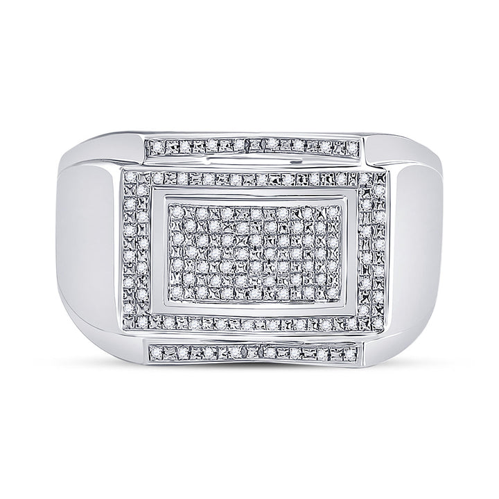 1/5CTW-DIA MICRO-PAVE MENS RING 10 Daisy Joyeria