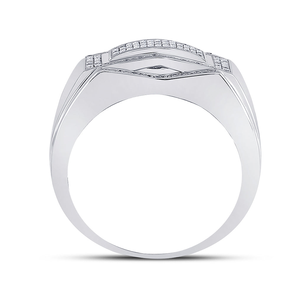 1/5CTW-DIA MICRO-PAVE MENS RING 10 Daisy Joyeria