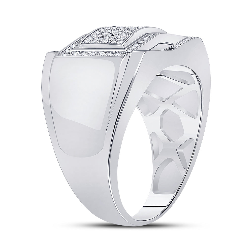1/5CTW-DIA MICRO-PAVE MENS RING 10 Daisy Joyeria