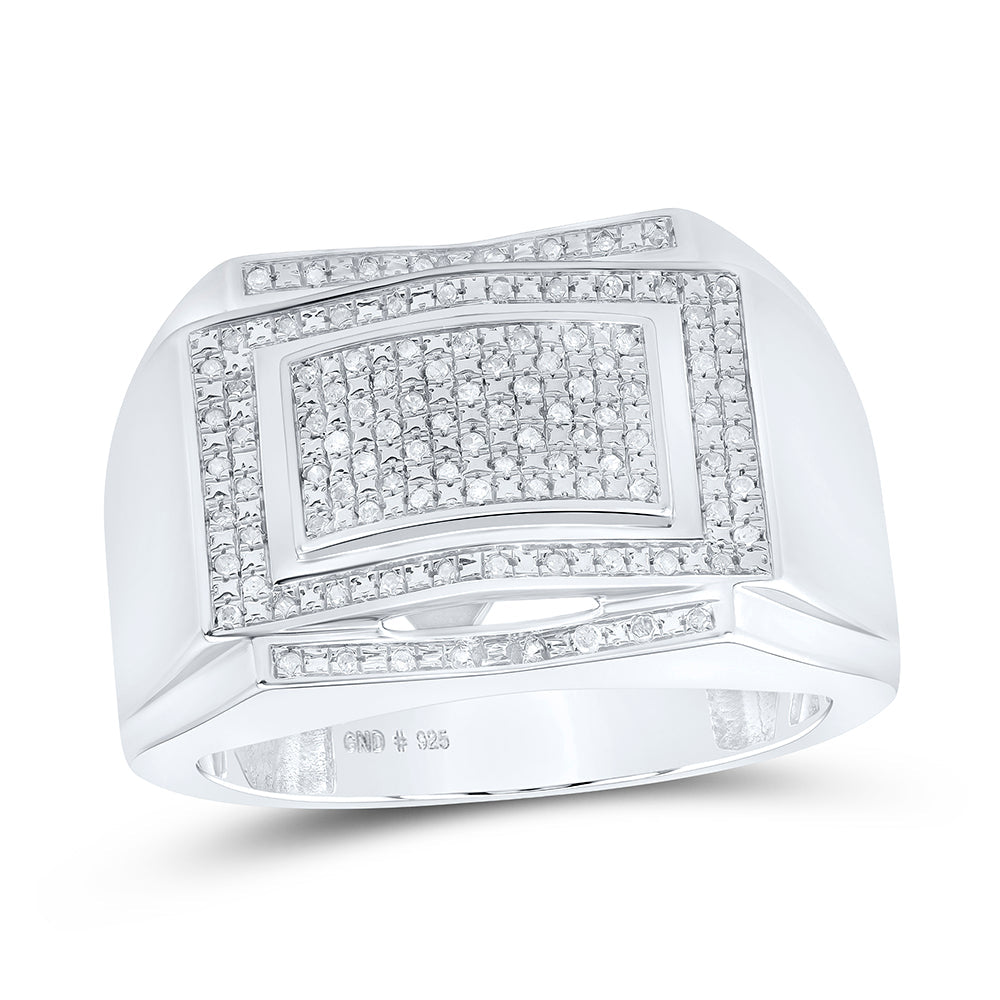 1/5CTW-DIA MICRO-PAVE MENS RING 10 Daisy Joyeria