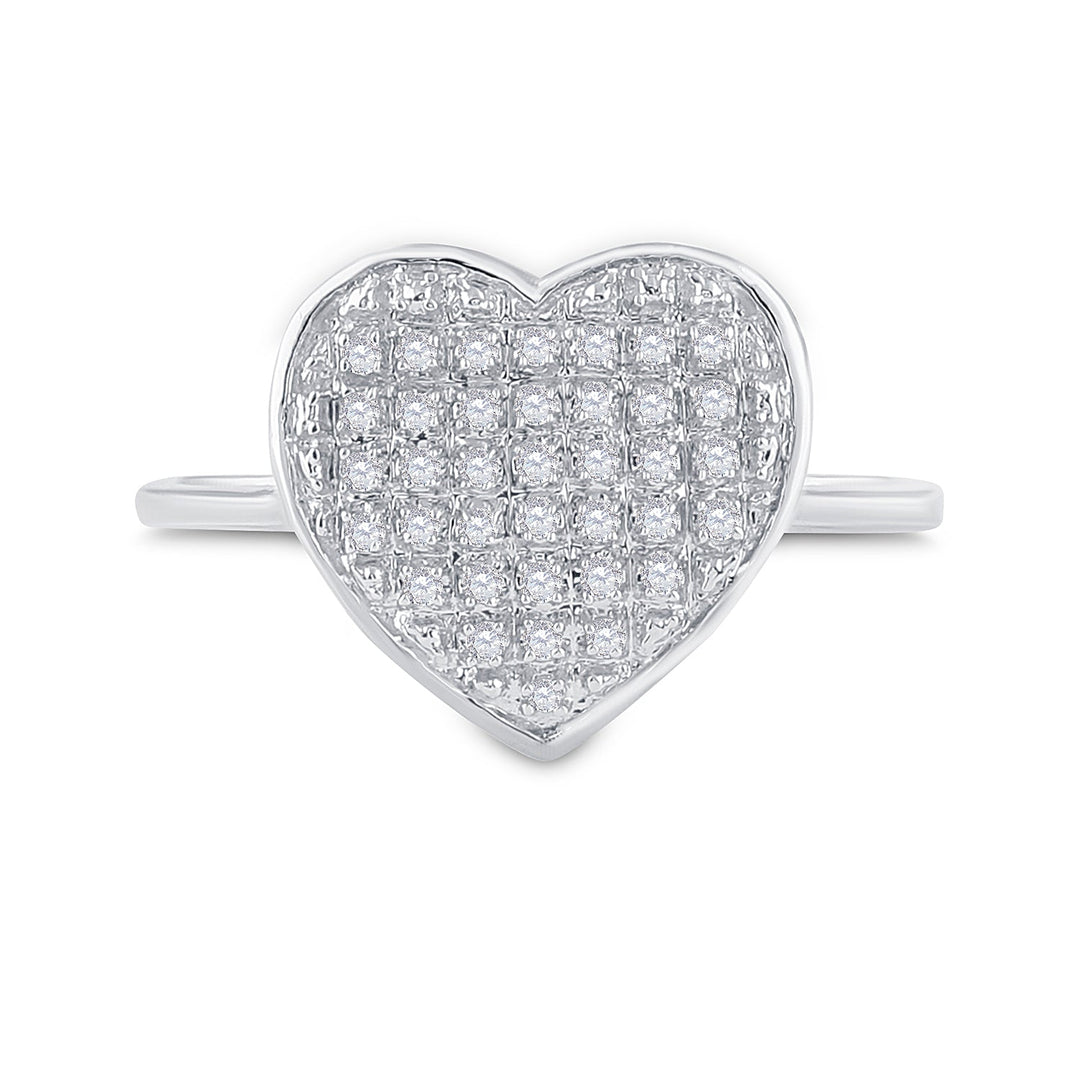 1/10CTW-DIA P3 MICRO-PAVE GIFT HEART RING 7 Daisy Joyeria