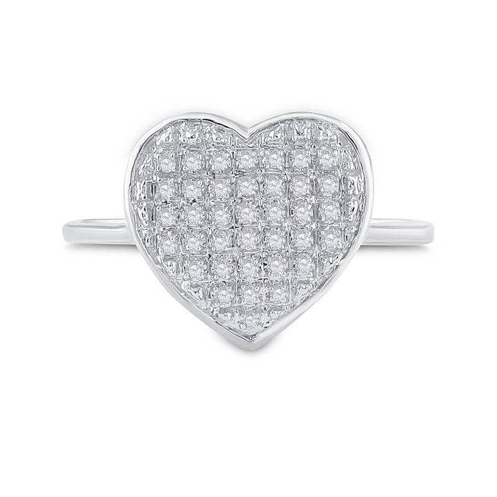1/10CTW-DIA P3 MICRO-PAVE GIFT HEART RING 7 Daisy Joyeria