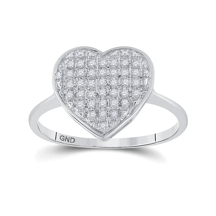 1/10CTW-DIA P3 MICRO-PAVE GIFT HEART RING 7 Daisy Joyeria