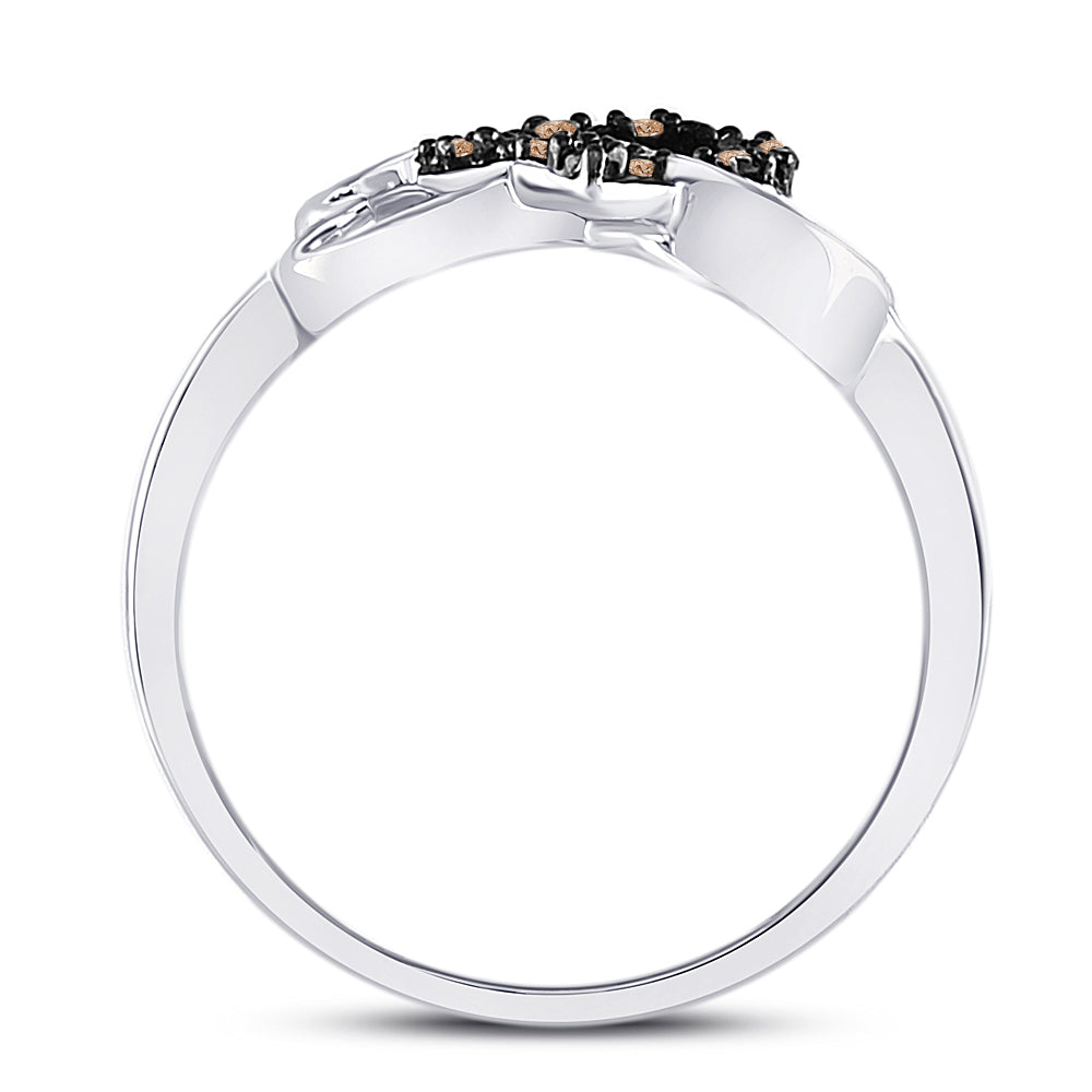 1/10CTW-DIA COGNAC NATURAL GIFT HEART RING 7 Daisy Joyeria