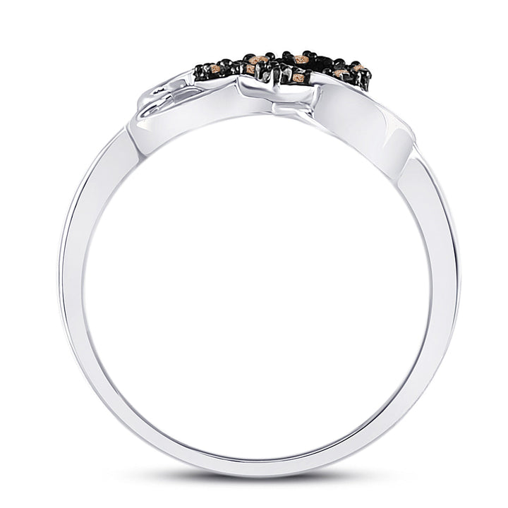 1/10CTW-DIA COGNAC NATURAL GIFT HEART RING 7 Daisy Joyeria