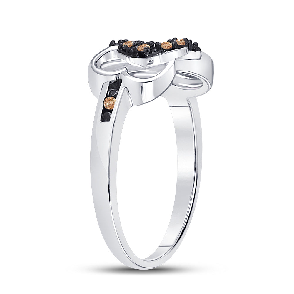 1/10CTW-DIA COGNAC NATURAL GIFT HEART RING 7 Daisy Joyeria