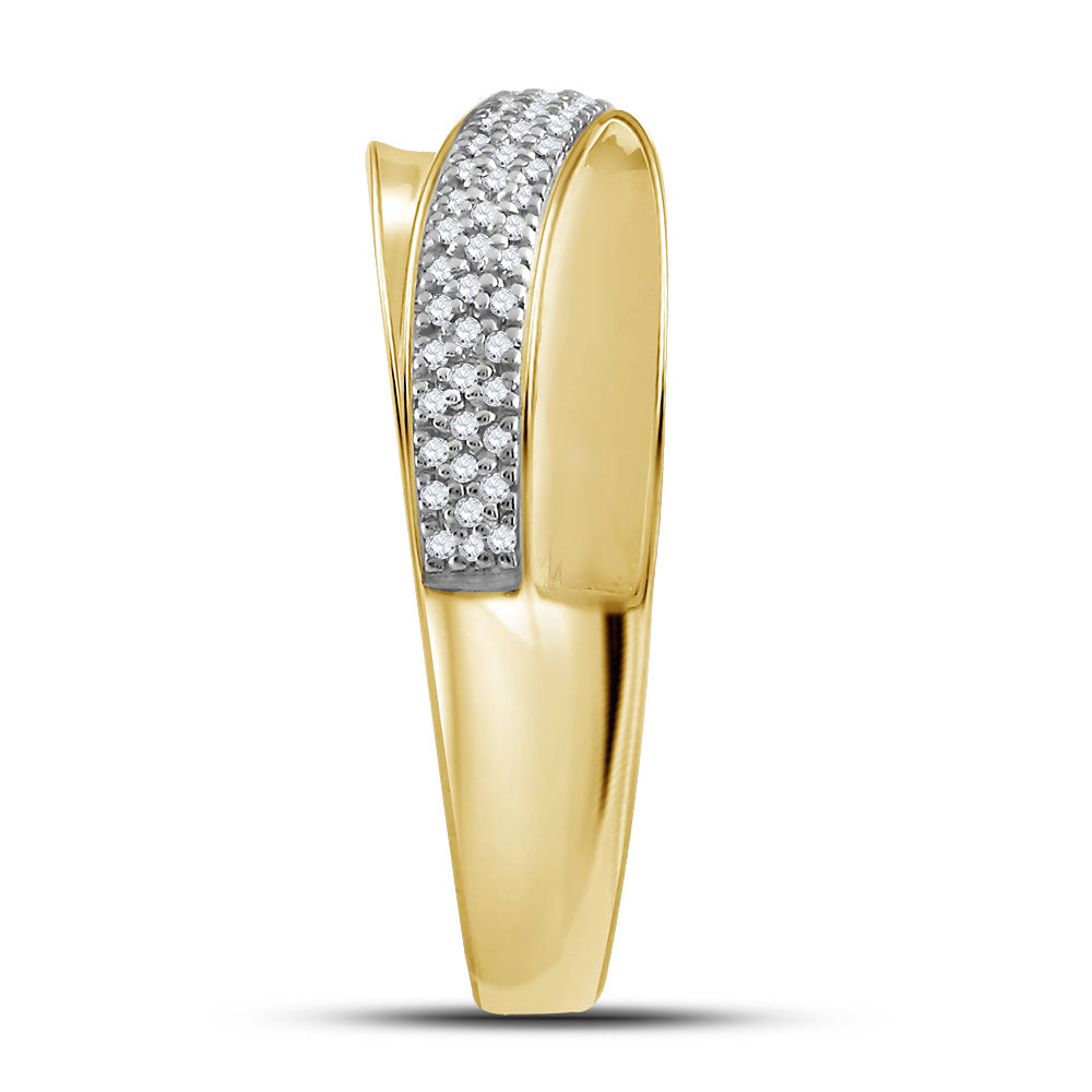 10kt Yellow Gold His Hers Round Diamond Solitaire Matching Bridal Wedding Ring Band Set 1/2 Cttw 7 Daisy Joyeria