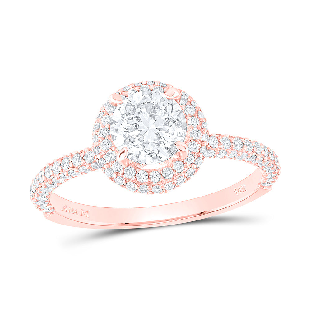 14kt Rose Gold Womens Round Diamond Solitaire Bridal Wedding Engagement Ring 1-5/8 Cttw (Certified) 7 Daisy Joyeria