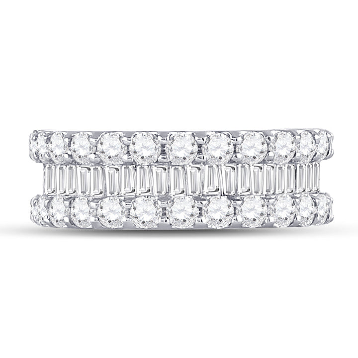 14kt White Gold Womens Round Diamond Anniversary Band Ring 2-5/8 Cttw 7 Daisy Joyeria