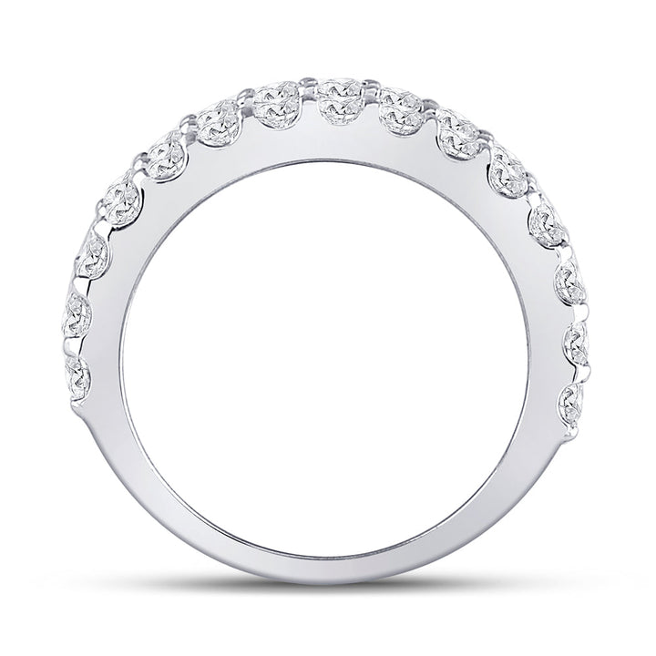 14kt White Gold Womens Round Diamond Anniversary Band Ring 2-5/8 Cttw 7 Daisy Joyeria