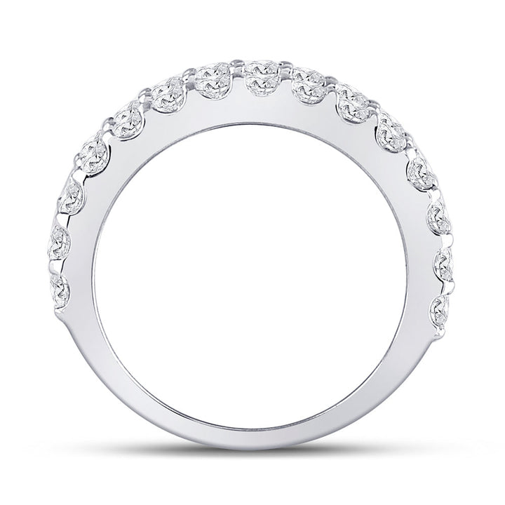 14kt White Gold Womens Round Diamond Anniversary Band Ring 2-5/8 Cttw 7 Daisy Joyeria