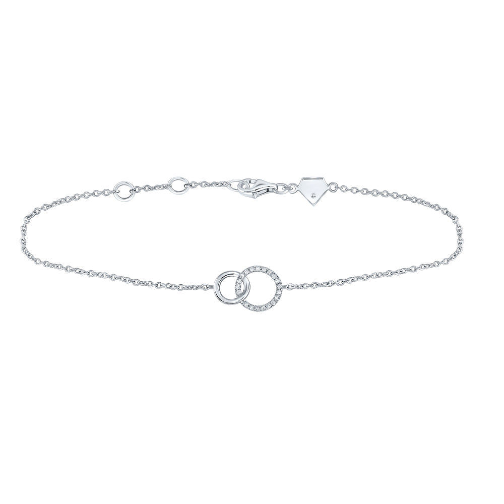 1/12CTW-DIA BRACELET-LARGE INTERLOCKING CIRCLES Daisy Joyeria
