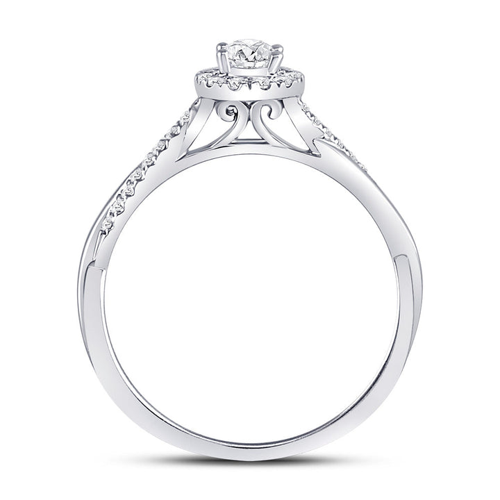 14kt White Gold Womens Oval Diamond Solitaire Bridal Wedding Engagement Ring 1/3 Cttw (Certified) 7 Daisy Joyeria