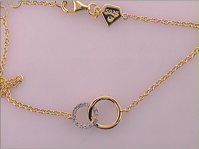 1/20CTW-DIA BRACELET-SMALL INTERLOCKING CIRCLES Daisy Joyeria