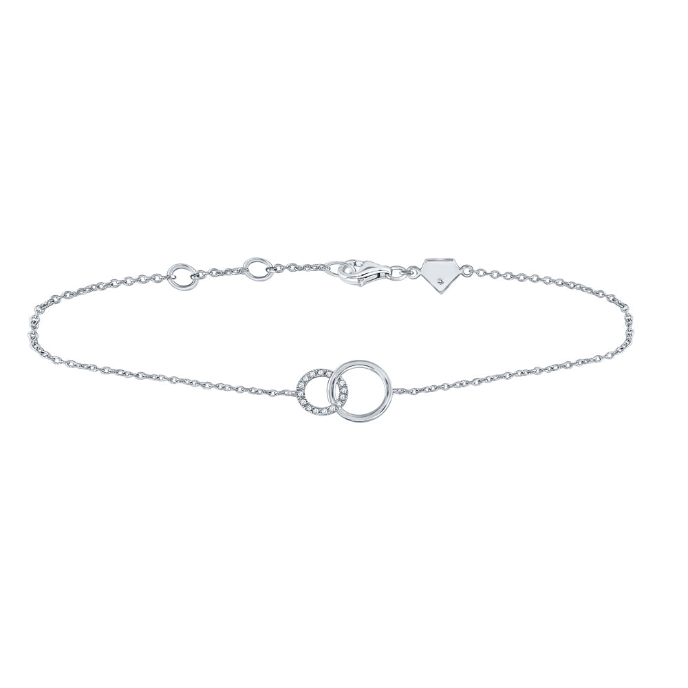 1/20CTW-DIA BRACELET-SMALL INTERLOCKING CIRCLES Daisy Joyeria