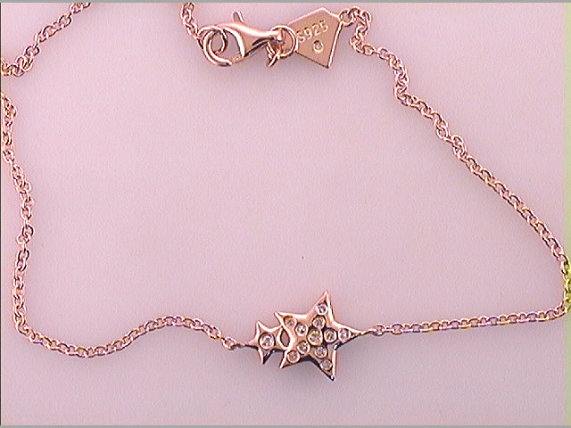 1/20CTW-DOUBLE STAR DIA BRACELET Daisy Joyeria