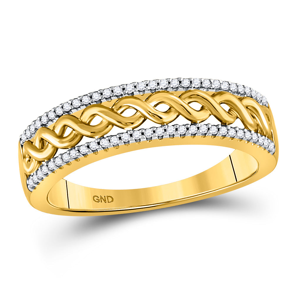 10kt Yellow Gold His Hers Round Diamond Cluster Matching Bridal Wedding Ring Band Set 5/8 Cttw 7 Daisy Joyeria