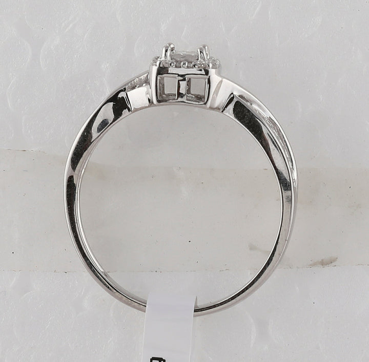 Sterling Silver Womens Princess Diamond Solitaire Promise Bridal Ring 1/8 Cttw 7 Daisy Joyeria