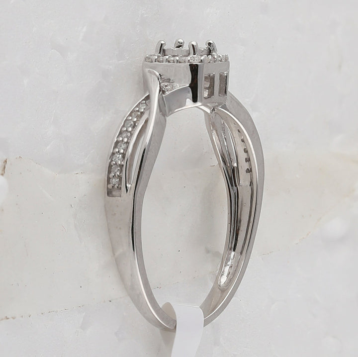 Sterling Silver Womens Princess Diamond Solitaire Promise Bridal Ring 1/8 Cttw 7 Daisy Joyeria