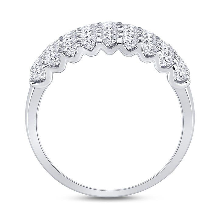 14kt White Gold Womens Round Diamond Anniversary Band Ring 2.00 Cttw 7 Daisy Joyeria