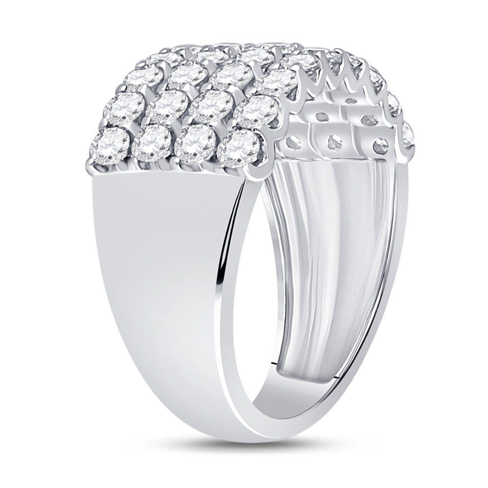 14kt White Gold Womens Round Diamond Anniversary Band Ring 2.00 Cttw 7 Daisy Joyeria