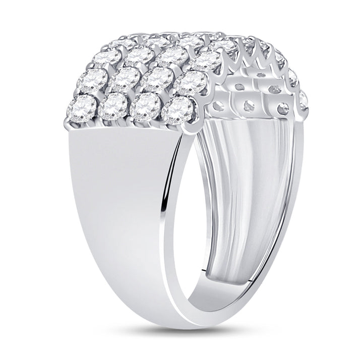 14kt White Gold Womens Round Diamond Anniversary Band Ring 2.00 Cttw 7 Daisy Joyeria
