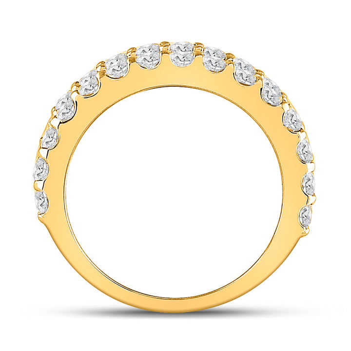 14kt Yellow Gold Womens Baguette Diamond Anniversary Ring 2-5/8 Cttw 7 Daisy Joyeria