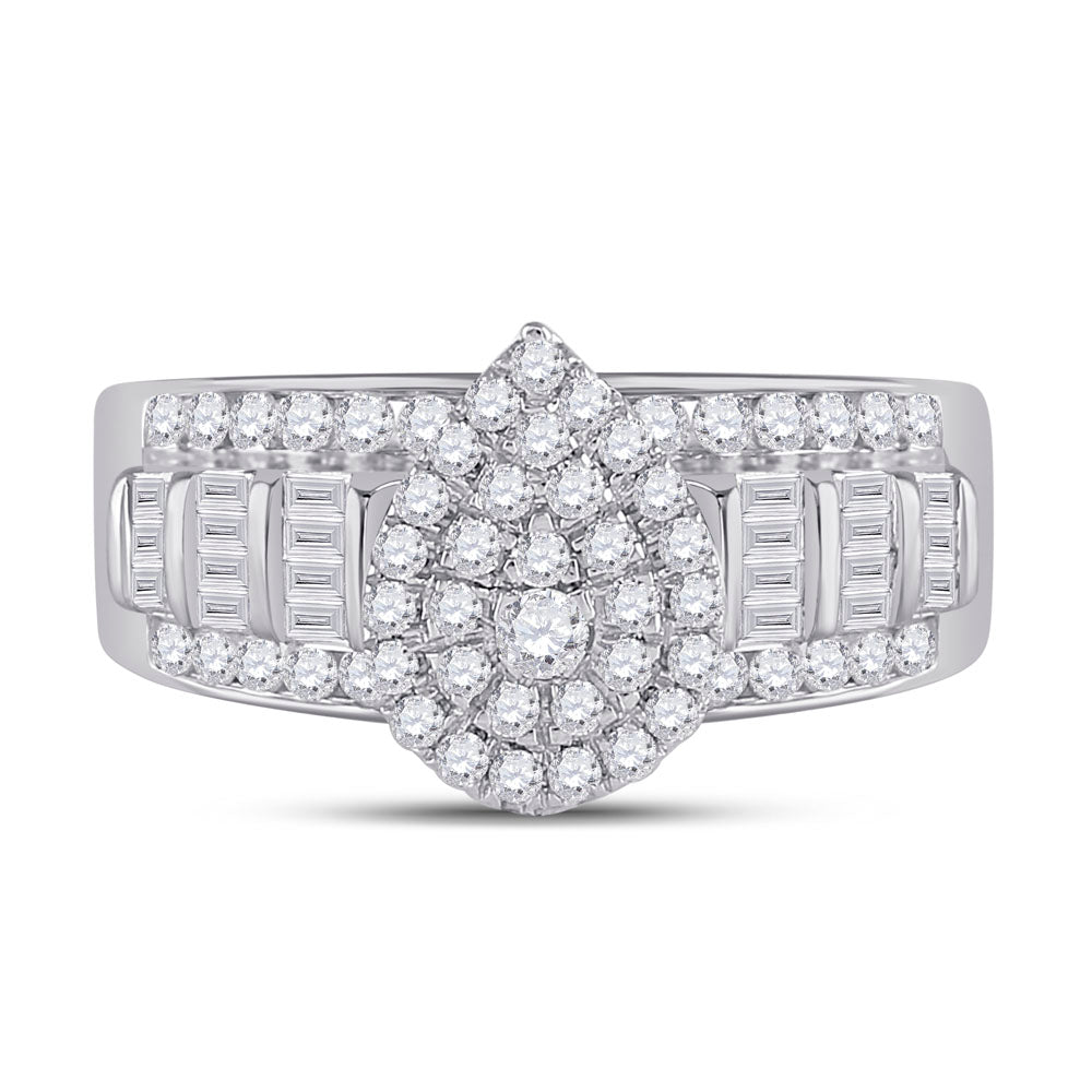 1CTW-NAT DIA CINDY PEAR RING 7 Daisy Joyeria