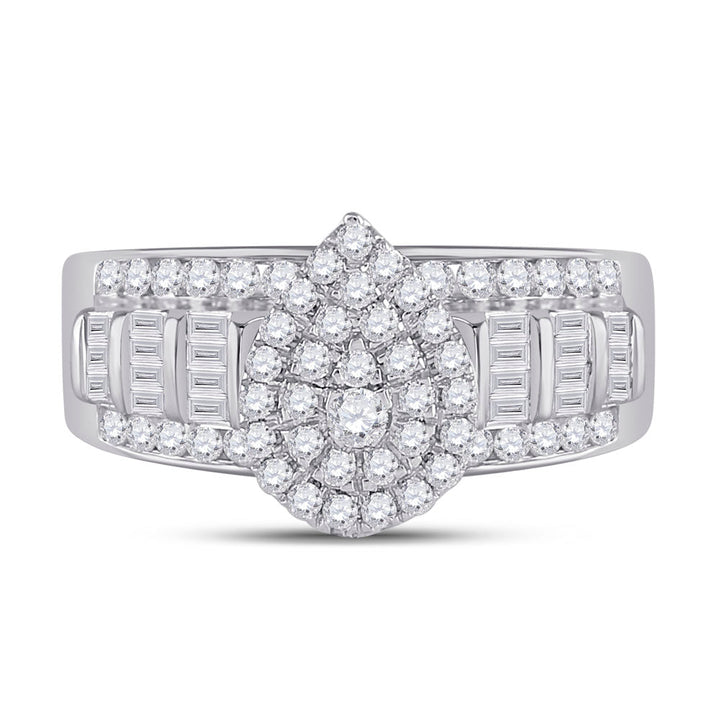 1CTW-NAT DIA CINDY PEAR RING 7 Daisy Joyeria