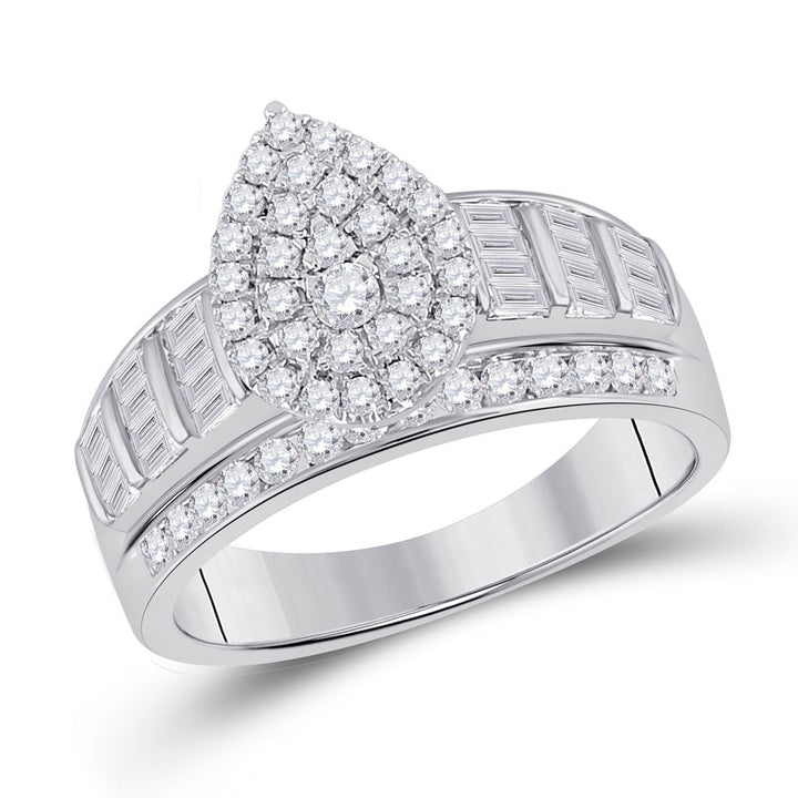 1CTW-NAT DIA CINDY PEAR RING 7 Daisy Joyeria
