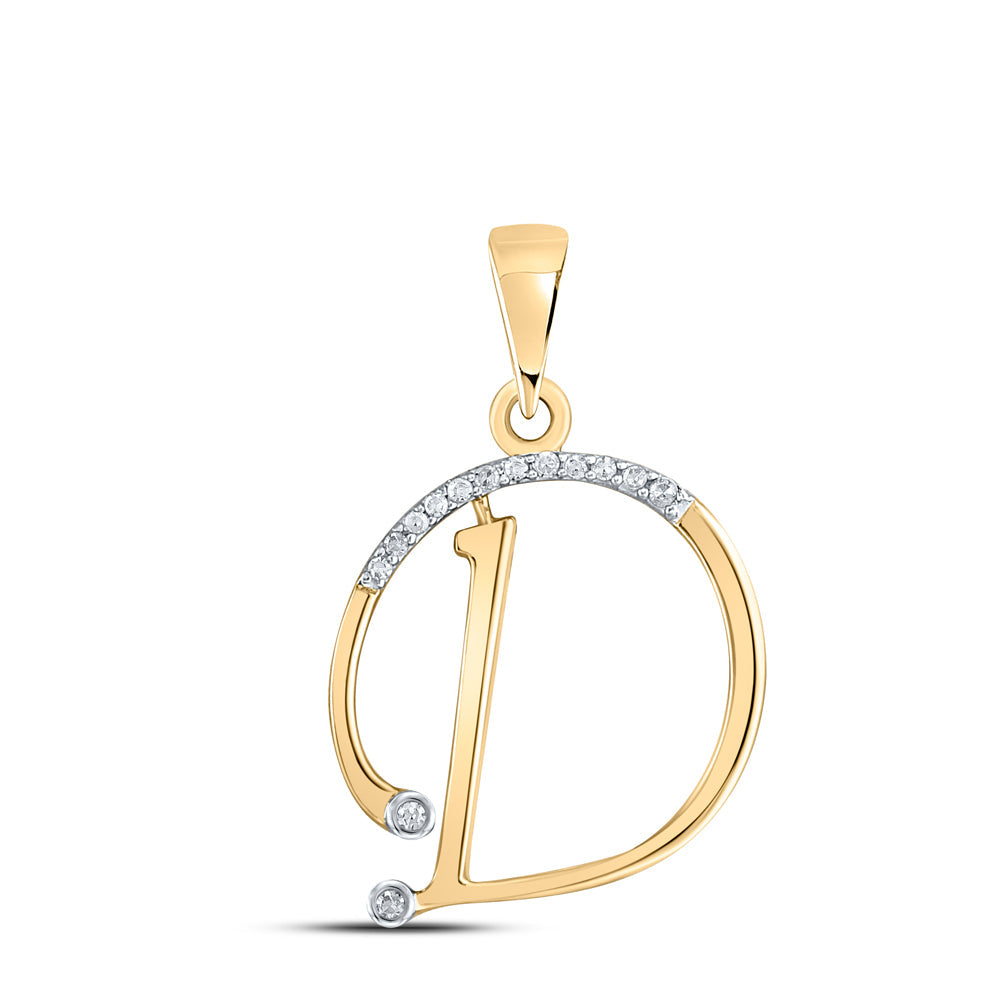 1/12CTW-DIA  "" D "" PENDANT Daisy Joyeria
