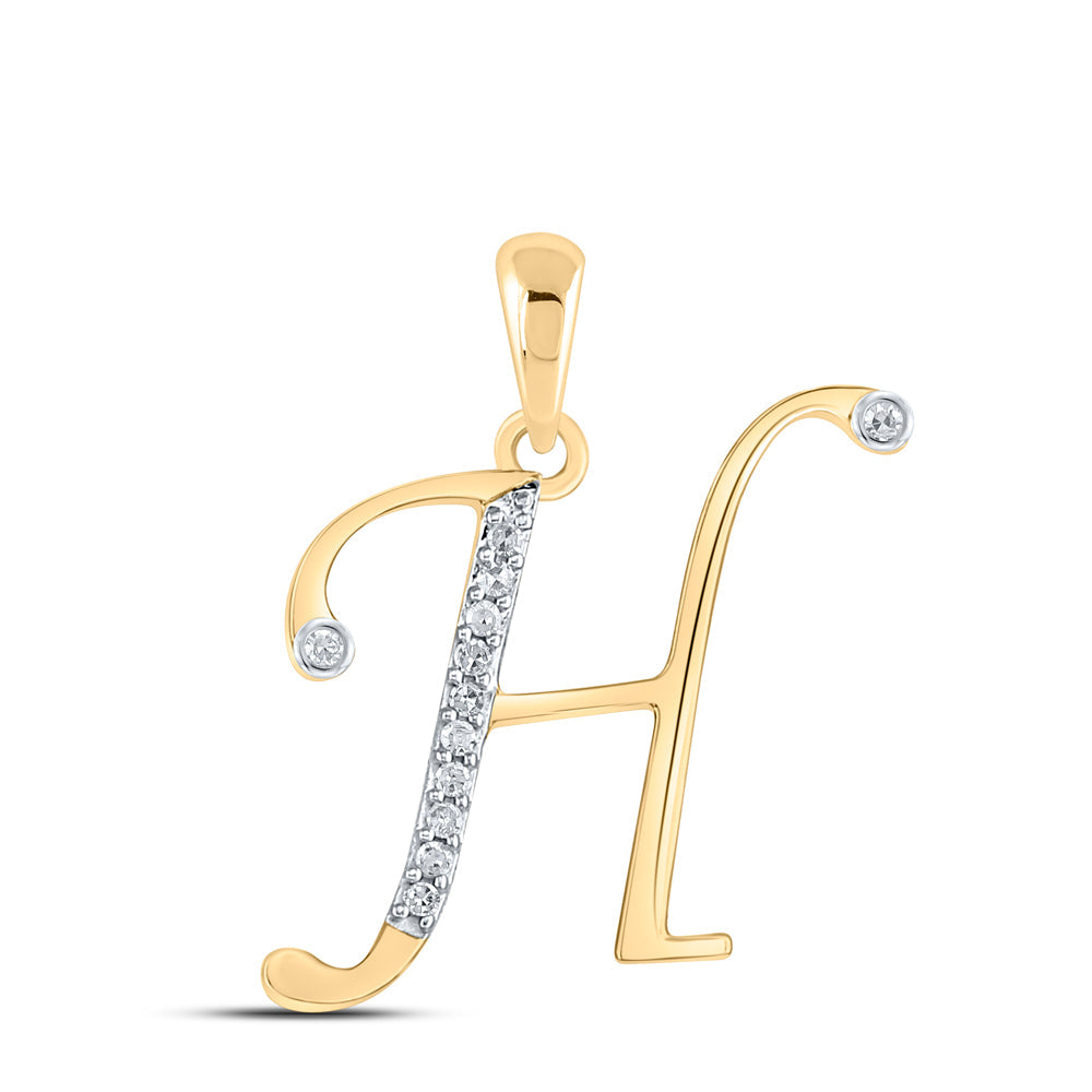 1/12CTW-DIA  "" H "" PENDANT Daisy Joyeria