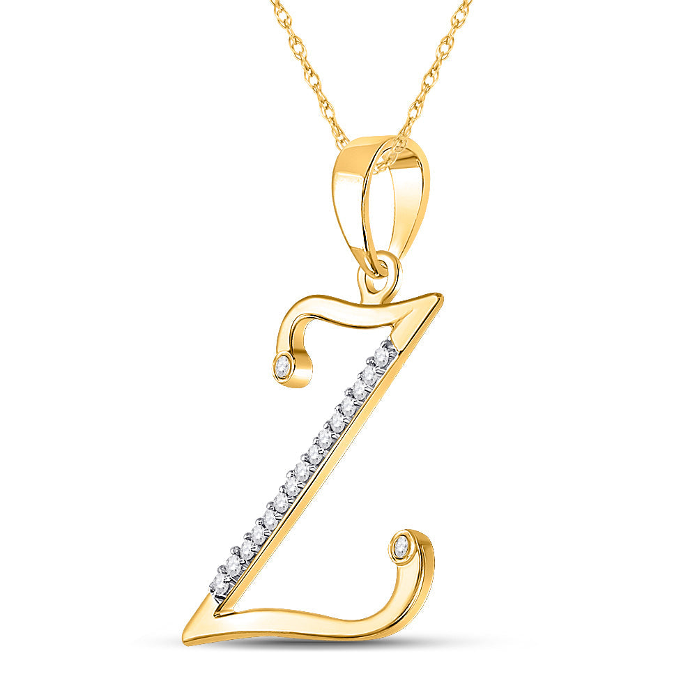 1/12CTW-DIA P1 GIFT INITIAL " Z " PENDANT Daisy Joyeria