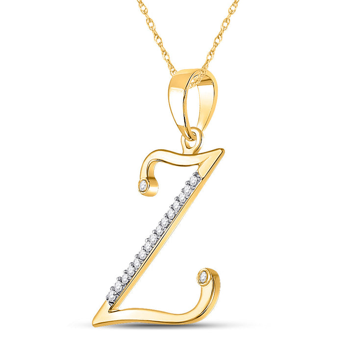 1/12CTW-DIA P1 GIFT INITIAL " Z " PENDANT Daisy Joyeria