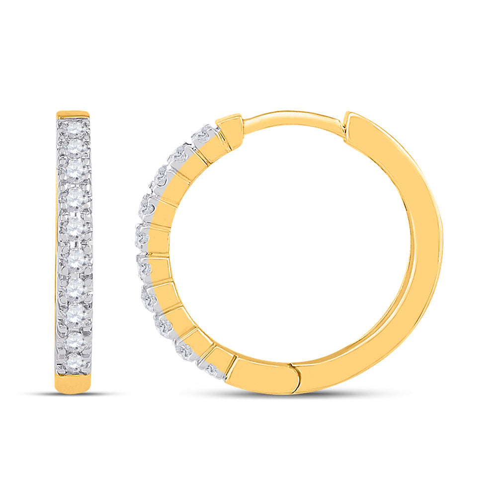 1/4CTW-NAT DIA P1 FASHION HOOPS EARRING Daisy Joyeria