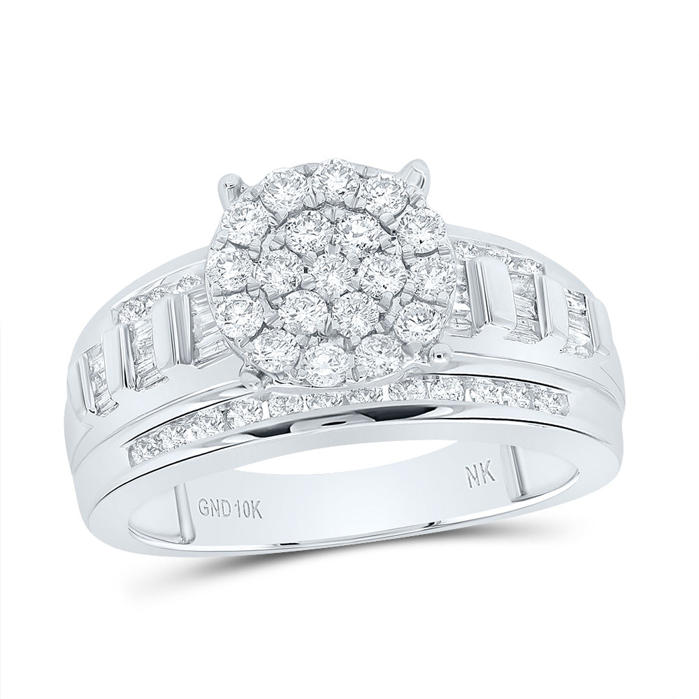 1CTW-NAT DIA NK FASHION ROUND RING 7 Daisy Joyeria