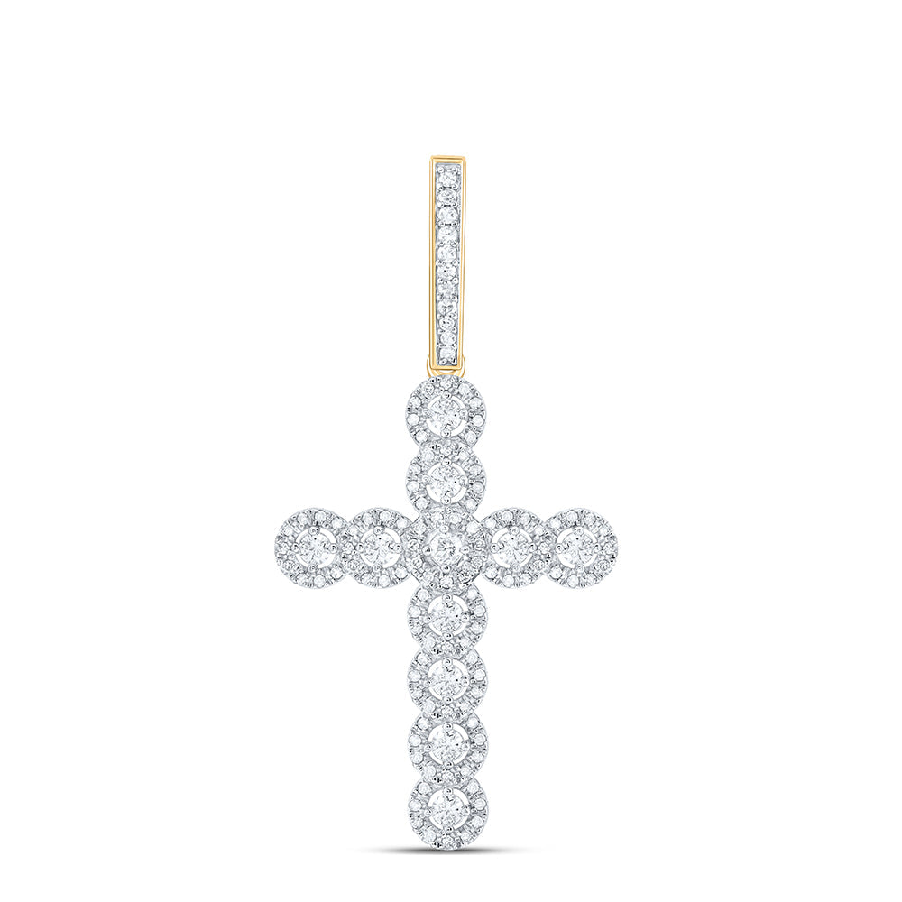 3/4CT-DIA NK CROSS PENDANT Daisy Joyeria