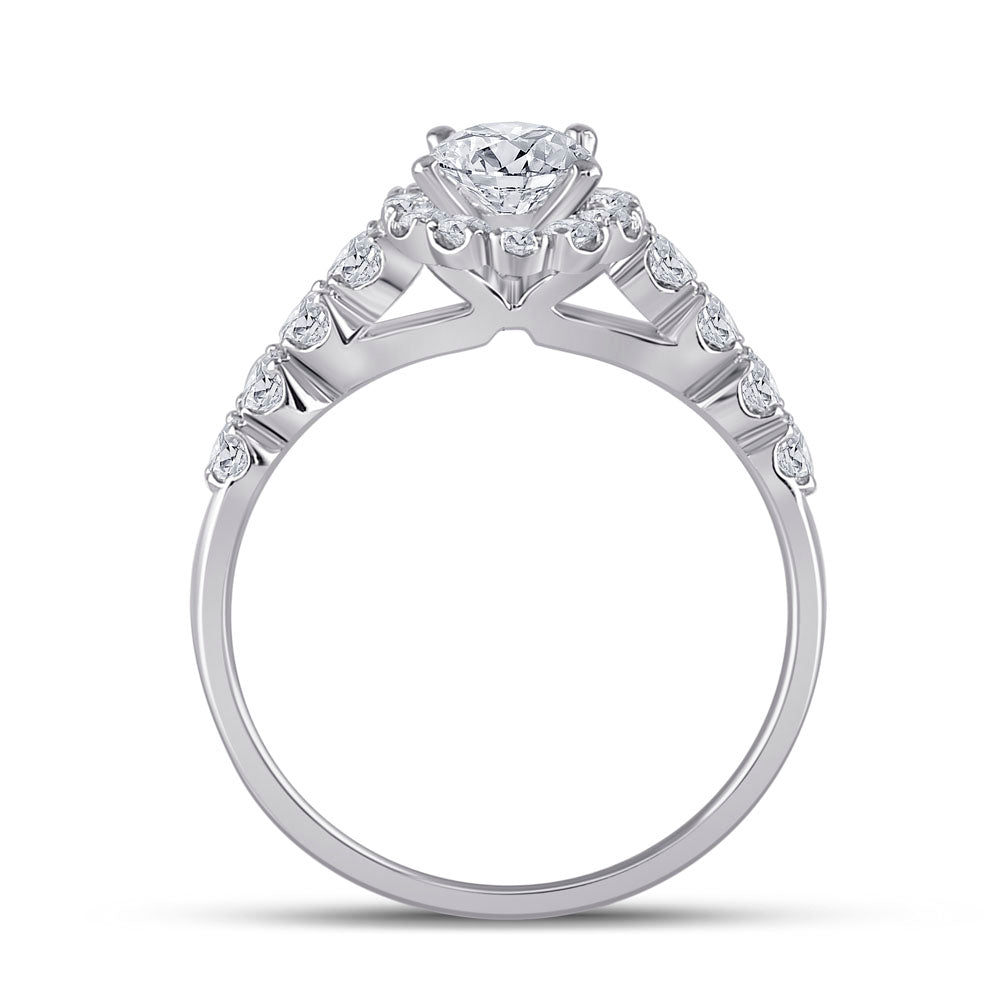 2 CTW-DIA ANA M 3/4CT-COV BRIDAL SETS SINGLE HALO 7 Daisy Joyeria