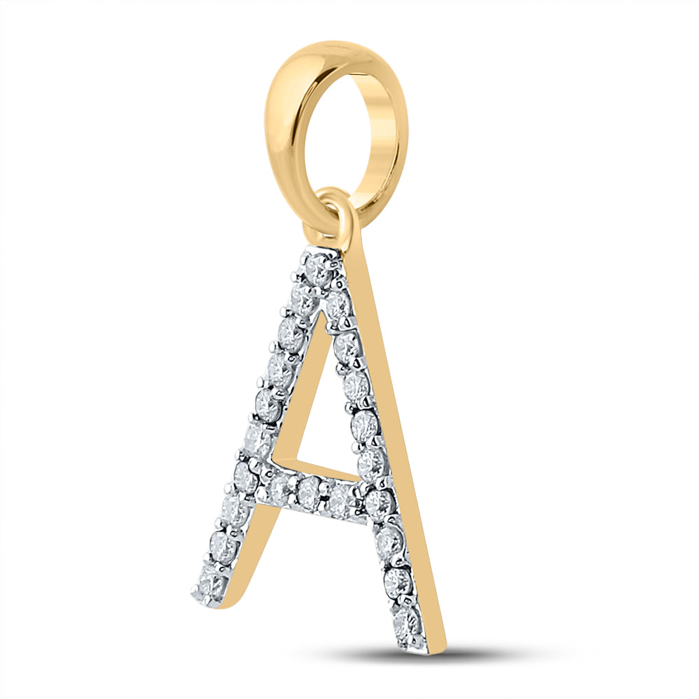 1/5CTW-NAT DIA CN LADIES INITIAL "A" PENDANT Daisy Joyeria