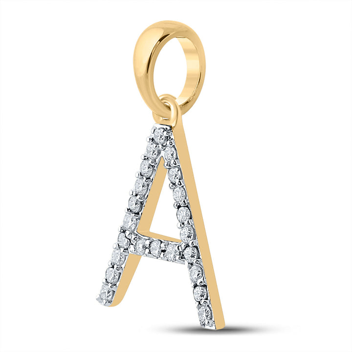 1/5CTW-NAT DIA CN LADIES INITIAL "A" PENDANT Daisy Joyeria