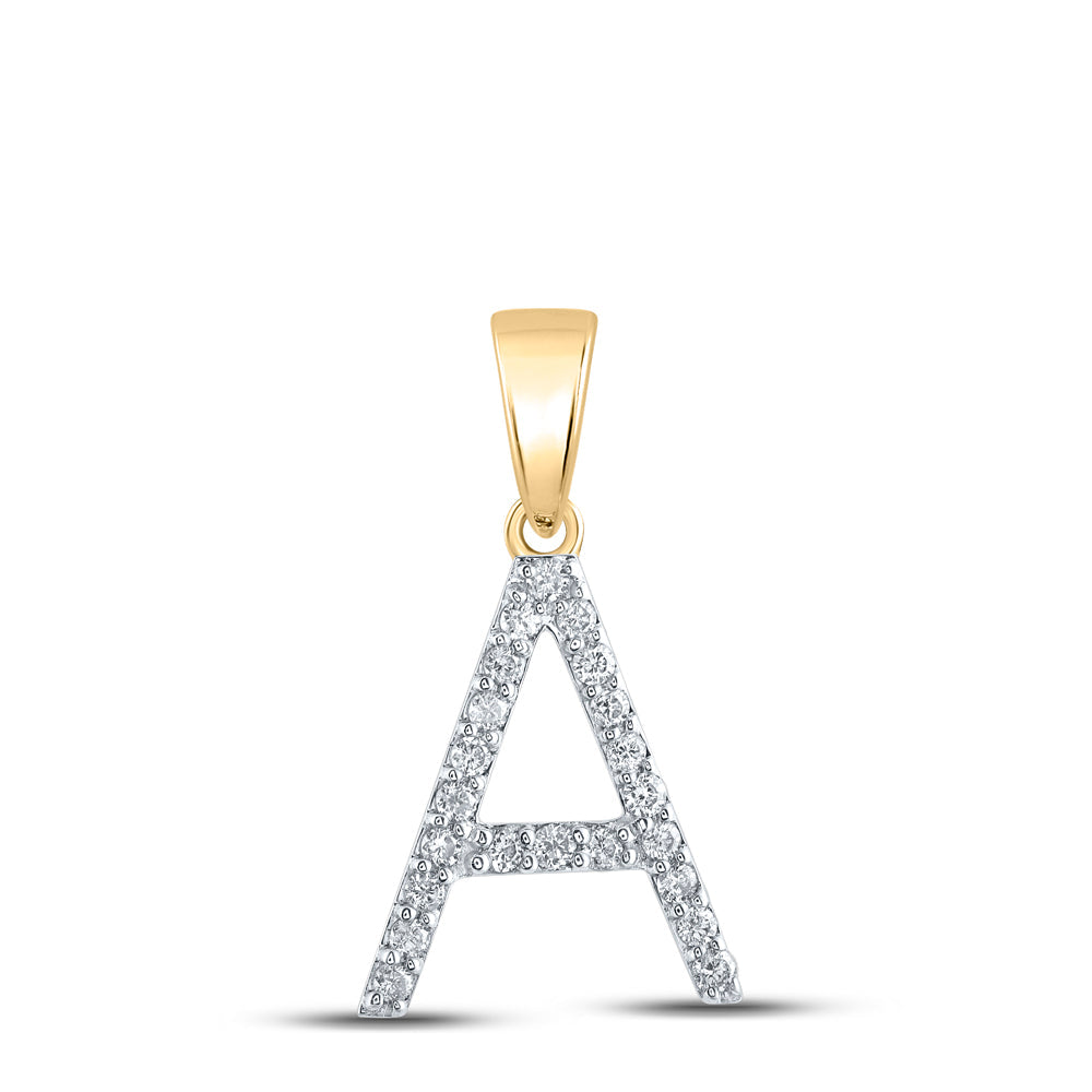 1/5CTW-NAT DIA CN LADIES INITIAL "A" PENDANT Daisy Joyeria