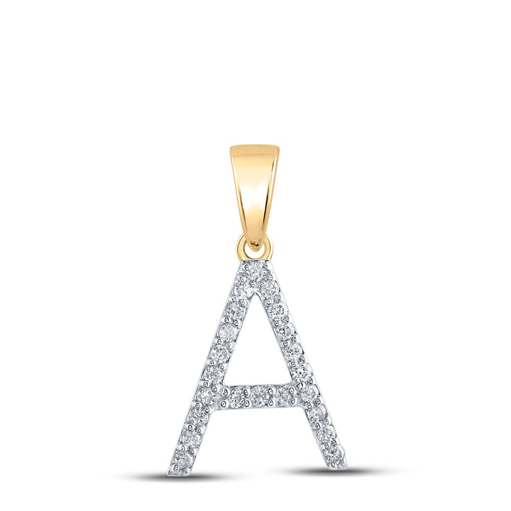 1/5CTW-NAT DIA CN LADIES INITIAL "A" PENDANT Daisy Joyeria