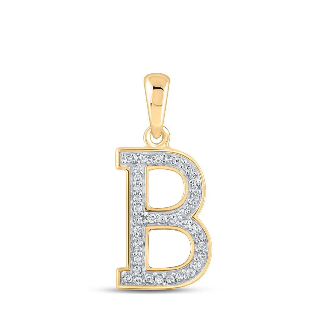 1/12CTW-DIA P1  LADIES INITIAL "B" PENDANT Daisy Joyeria
