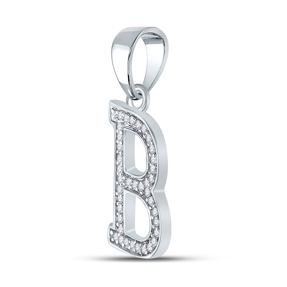 1/12CTW-DIA P1P2 LADIES INITIAL "B" PENDANT Daisy Joyeria