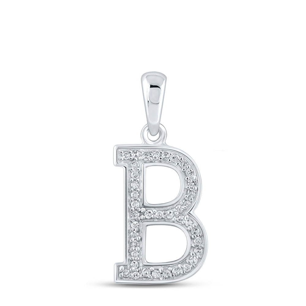 1/12CTW-DIA P1P2 LADIES INITIAL "B" PENDANT Daisy Joyeria